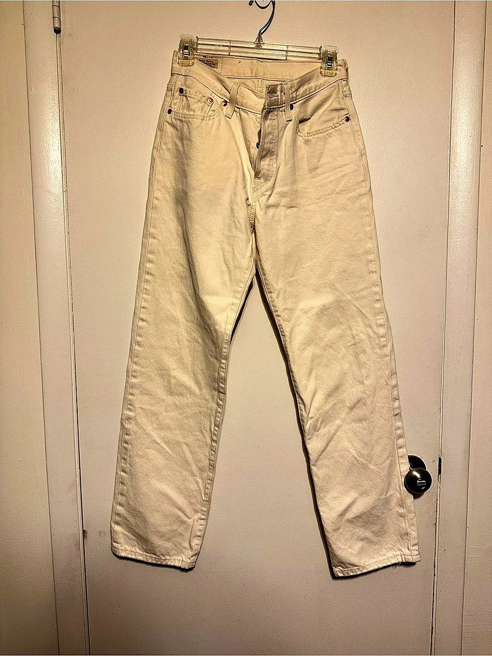 Levi's Premium Straight Leg Jeans Waist 26 Cream